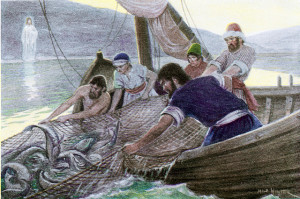 Disciples and Jesus Fishing