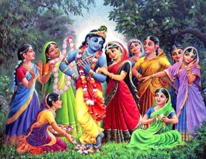 Krishna with wives