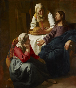 Jesus in the house of Mary and Martha